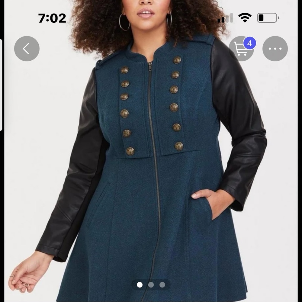 Torrid size 0 military coat Euc
